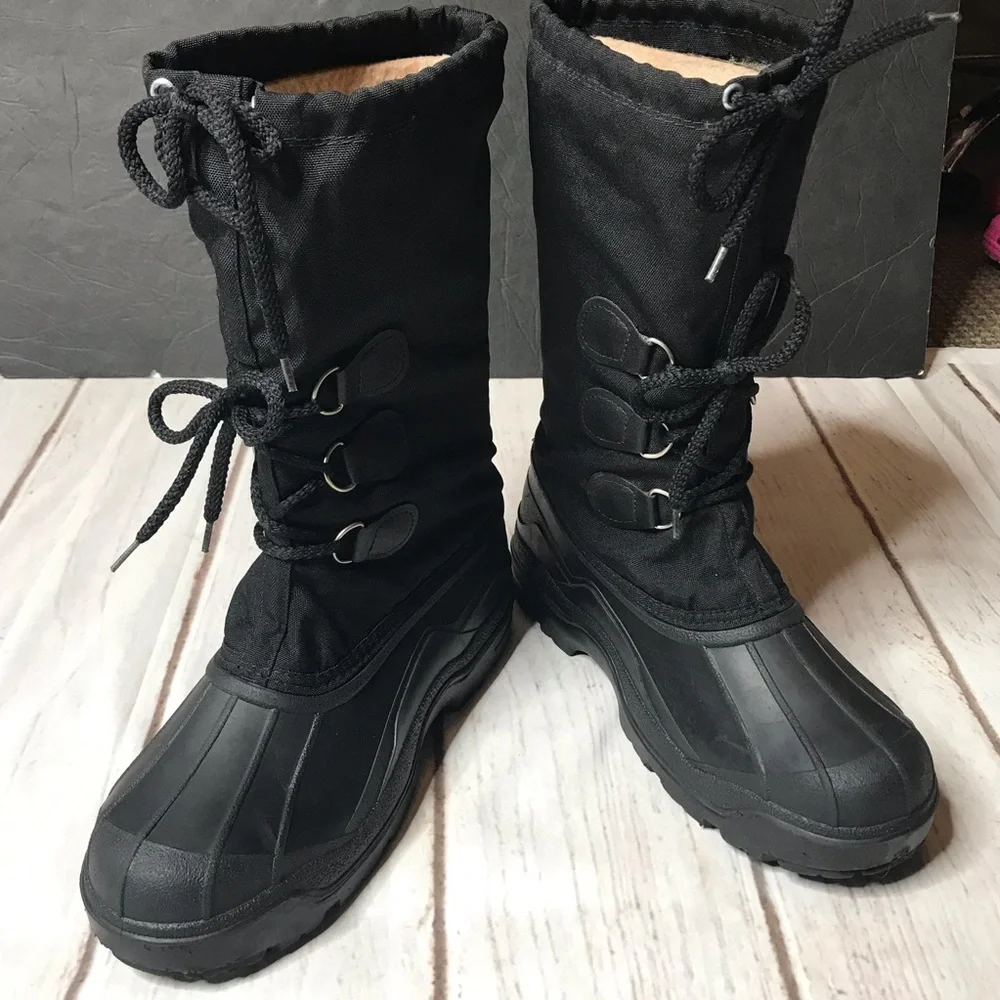 Kamik Insulated Waterproof Black Winter Snow Boots Men’s Size 10 - Picture 12 of 12